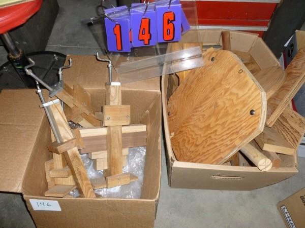 lot 146 image: 2 boxes of wood workers fixtures an...