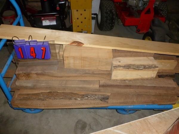 lot 147 image: Misc. lumber. Rough sawn. 1" t...