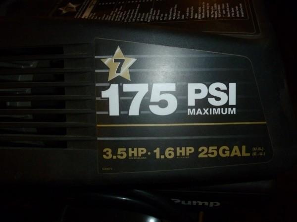 lot 15 image: Craftsman 2 stage oil free air comp...