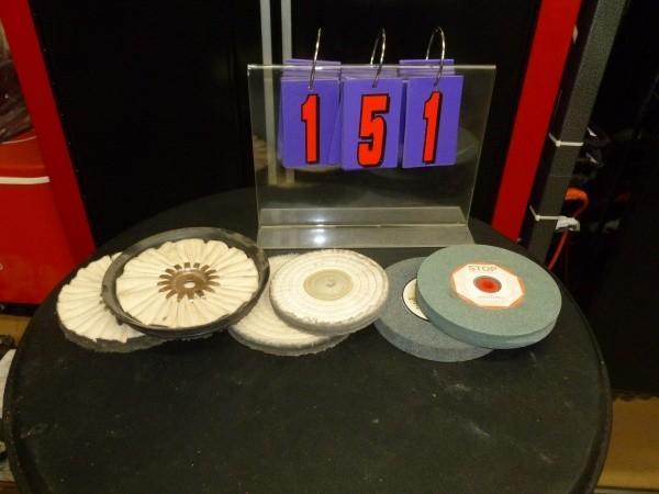 lot 151 image: grinding wheels and buffing pads fo...