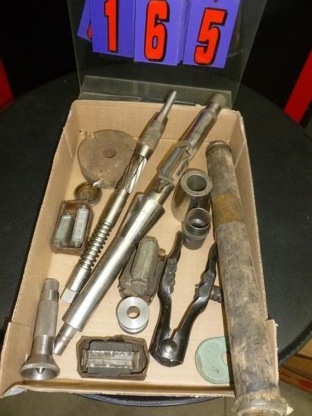 lot 165 image: Flat of machinist tools and misc. E...