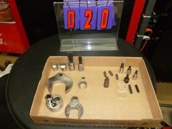 lot 20 image: Flat of Snap on crows feet wrenches...
