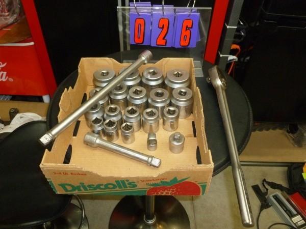 lot 26 image: 34" Craftsman socket set. 12...