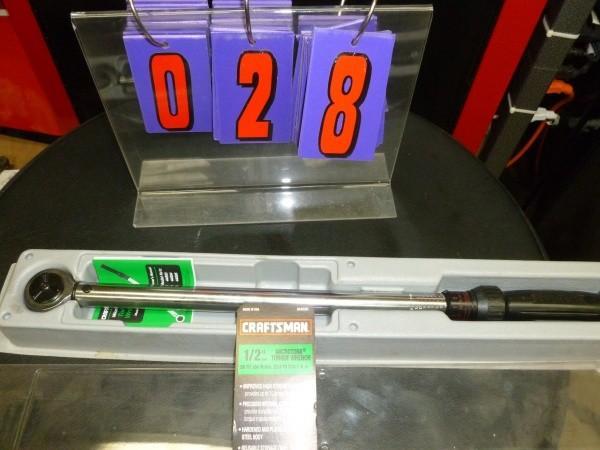 lot 28 image: Craftsman torque wrench. 12" ...