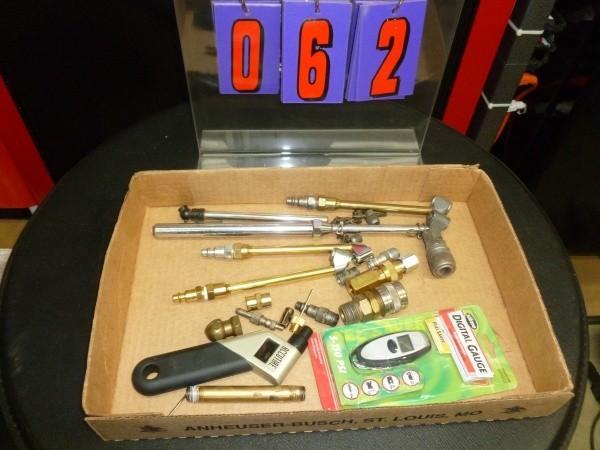lot 62 image: Flat of air fittings and air chucks...