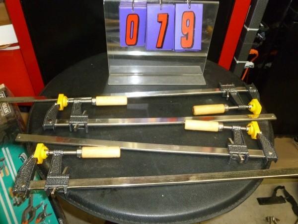 lot 79 image: 4 piece bar clamp set by Colombian....