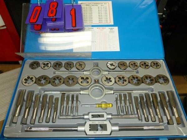 lot 81 image: large metric tap and die set. Appea...