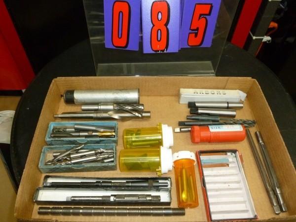 lot 85 image: Flat of machine cutters, reamers, c...