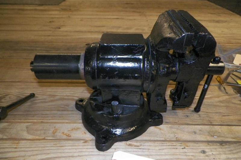 Large vise recently painted...