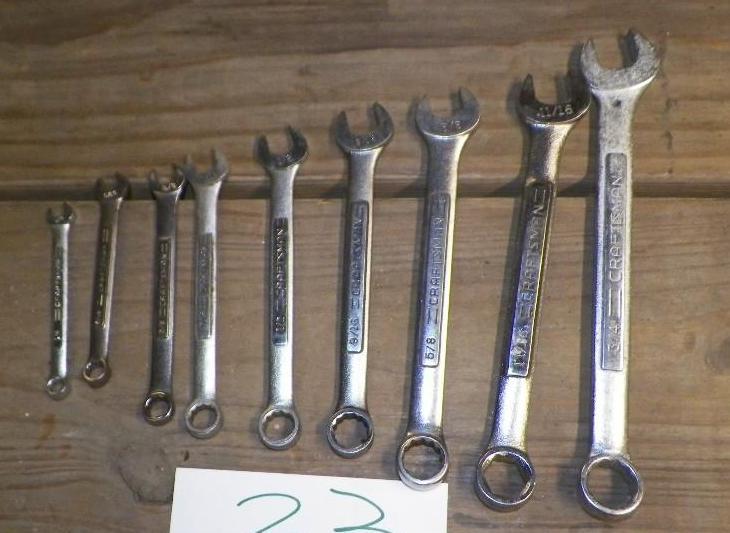 Craftsman 9 piece wrench set 14 to...