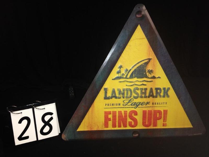 Landshark tin sign. Looks new Size...