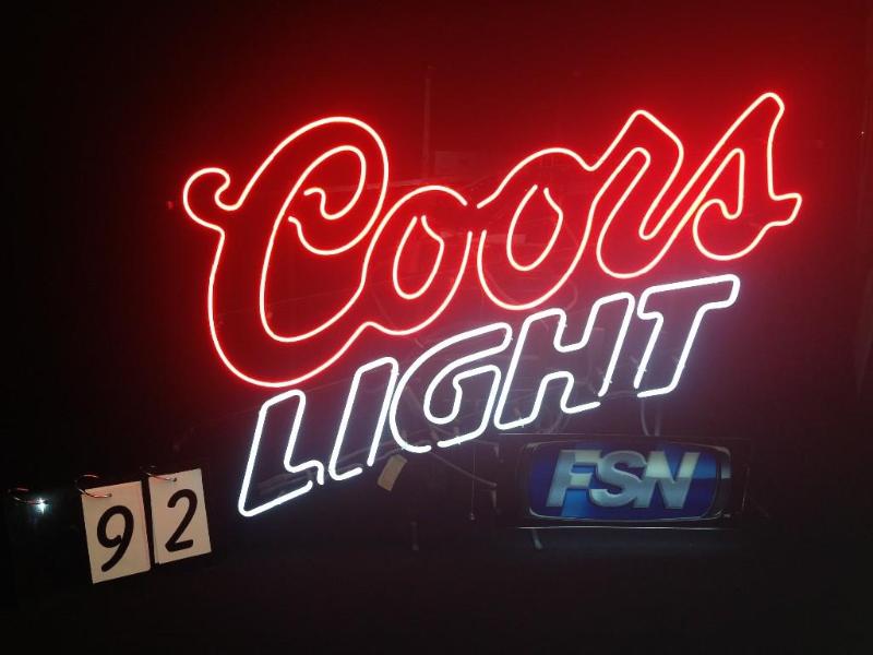 Coors Light Fox Sports Network neon...