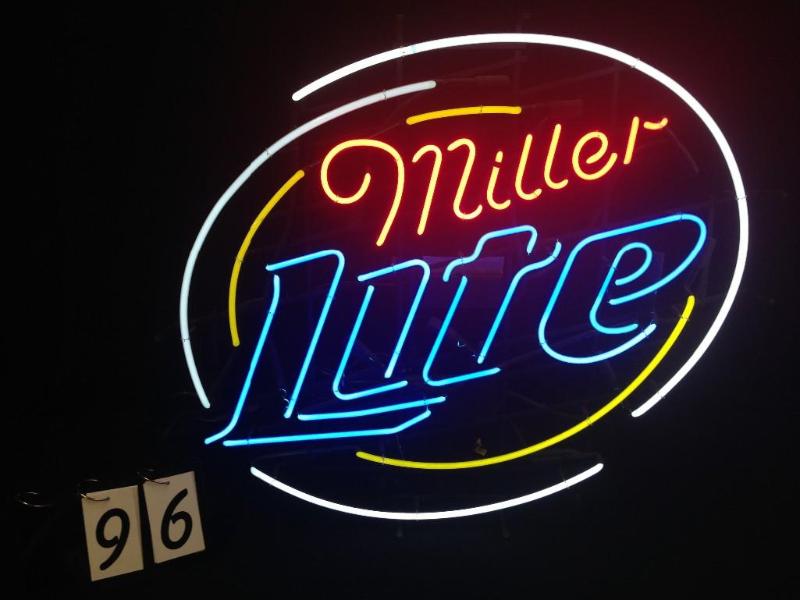 Miller Lite large logo neon sign. S...