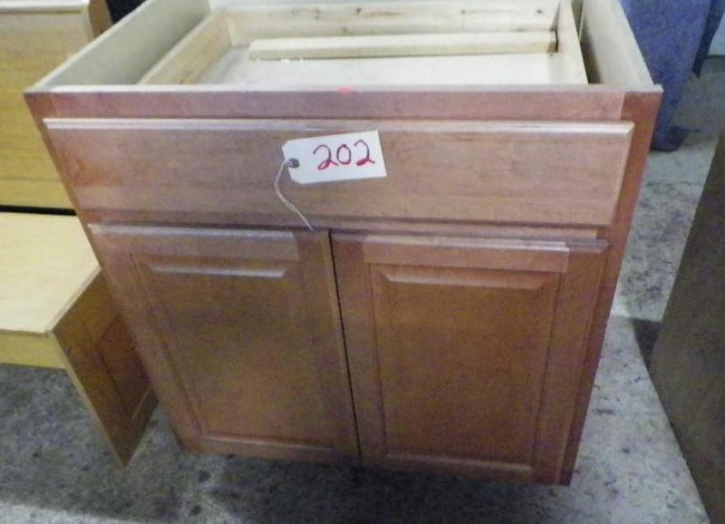 lot 202 image: 30 inch base cabinet with drawer...