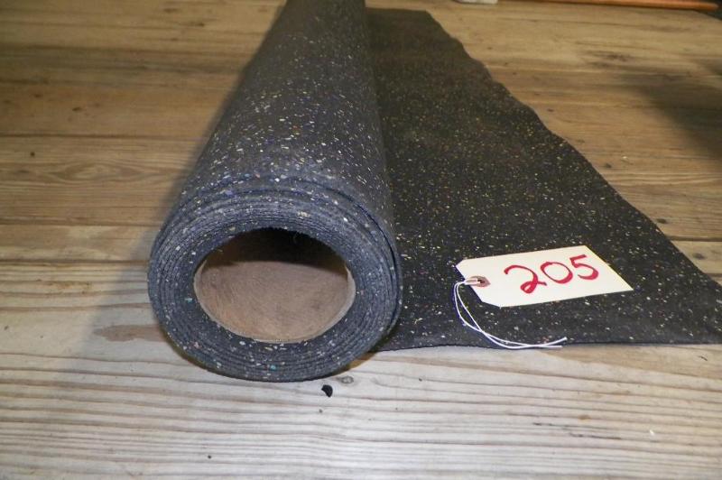 lot 205 image: Rubber Matting partial roll 49 inch...