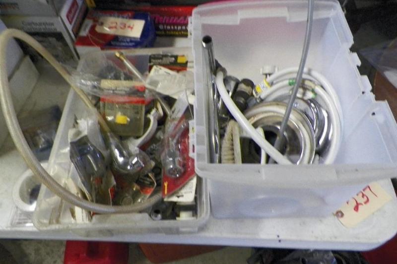 lot 237 image: 2 totes of plumbing items...
