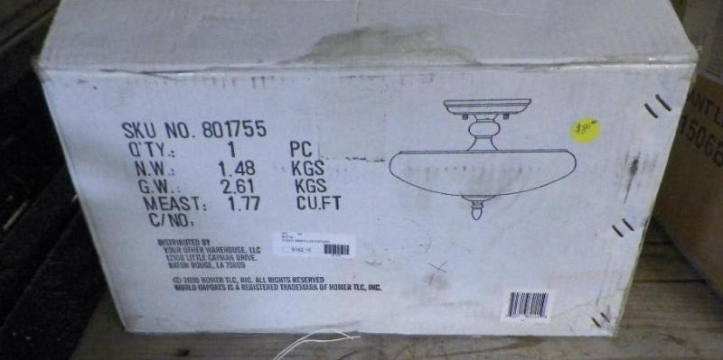 lot 265 image: New light fixture in box...