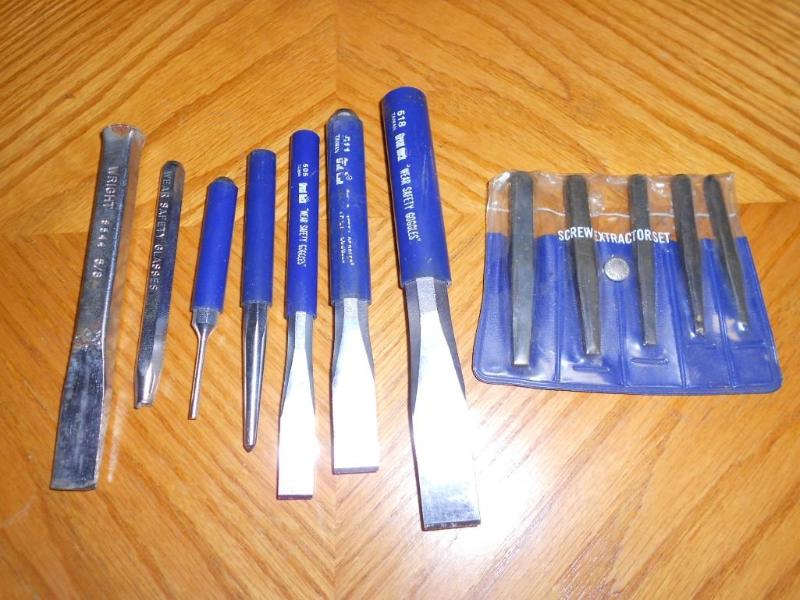 Great neck chisel, center punch, sc...