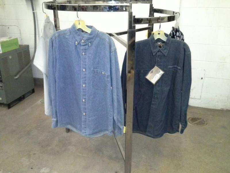 Mens shirts, (2) denim, long sleev...