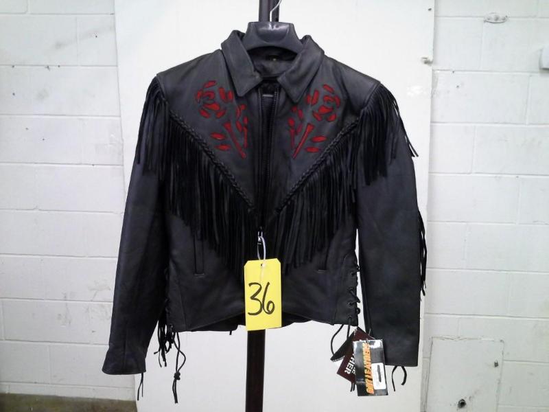 Hot Leathers Fringe Jacket w  Rose...