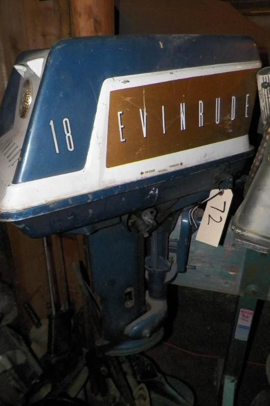 lot 72 image: Evinrude 18 HP Late 1960s-70s. &n...