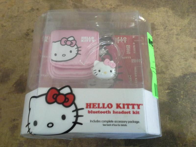 lot 125 image: HELLO KITTY, Bluetooth headset kit....
