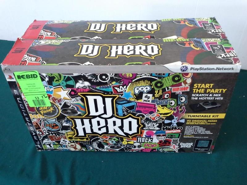 lot 13 image: (2) piece lot - DJ Hero Turntable K...