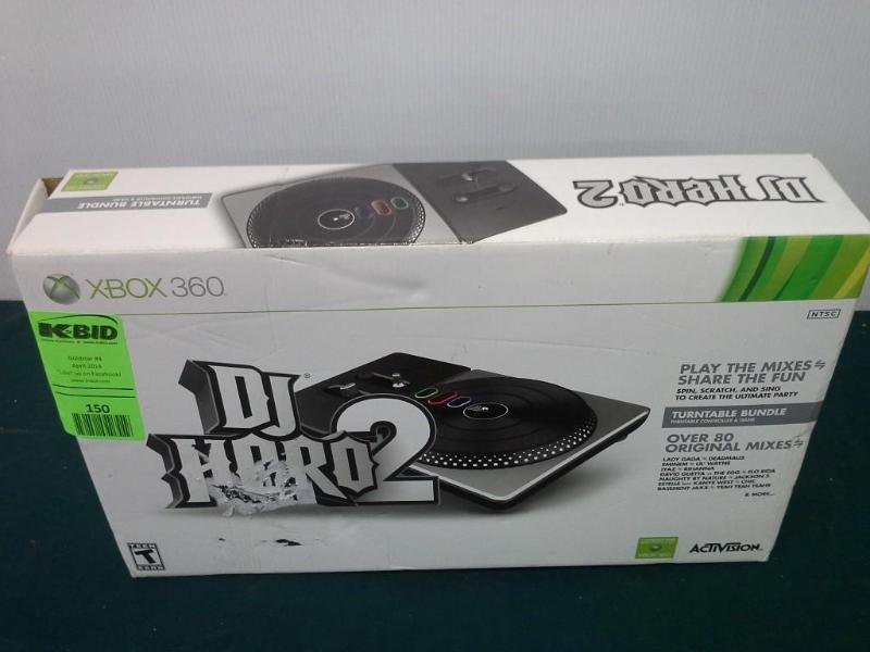 lot 150 image: XBOX 360, DJ HERO 2, turntable bund...