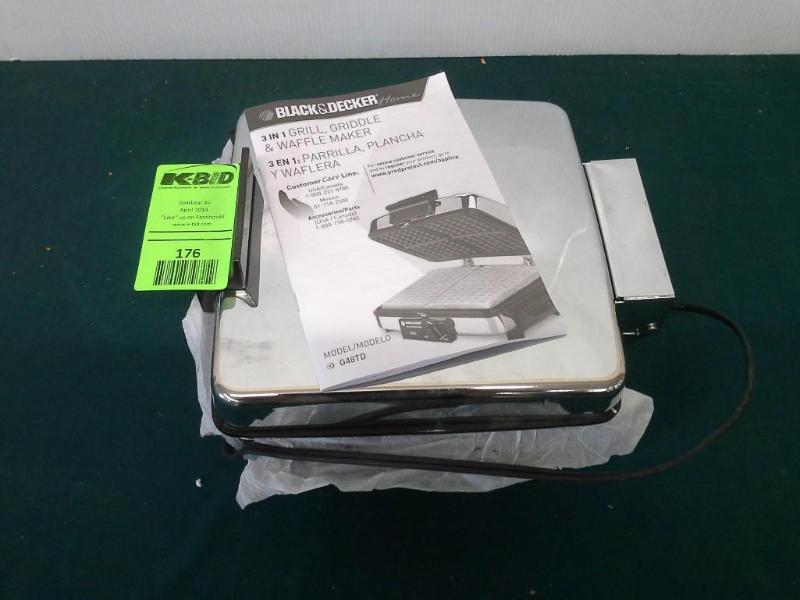 lot 176 image: BLACK & DECKER, 3 in1, grill, g...