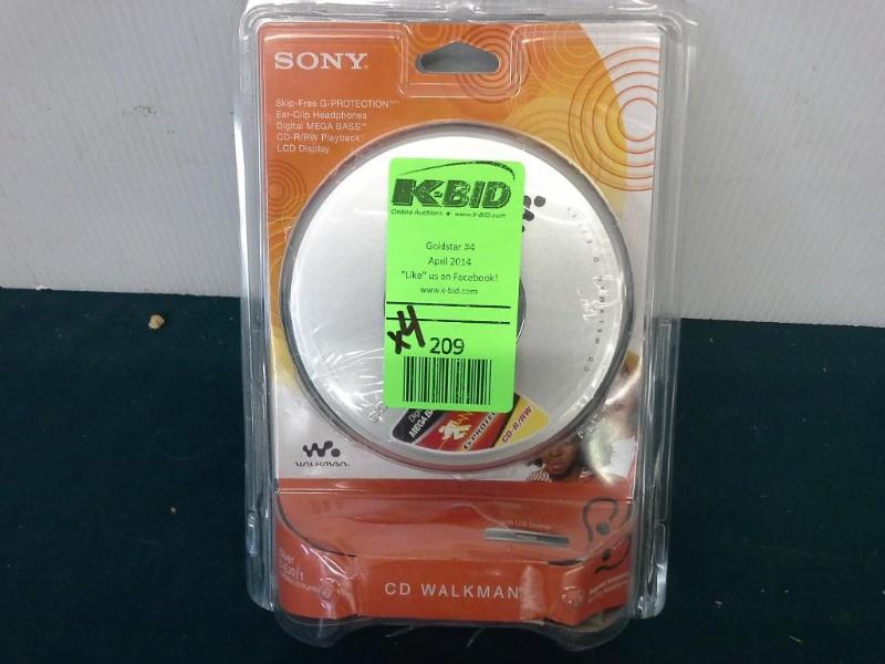 lot 209 image: 4 SOMY cd Walkman. Bidder is respon...