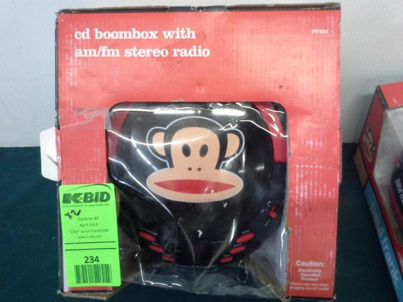 lot 234 image: 2 Paul frank, Julius, cd boom box w...