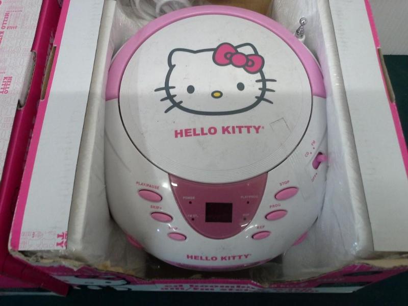 lot 237 image: Lot includes 2 HELLO KITTY, cd boom...