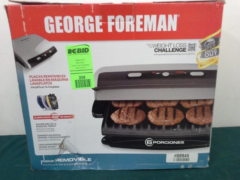lot 259 image: GEORGE FOREMAN 6 serving grill. Bid...