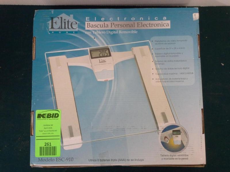 lot 261 image: Elite, digital scale. Bidder is res...
