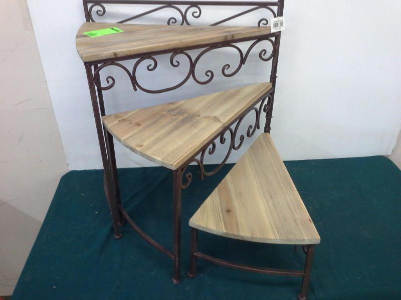 lot 285 image: 3 tier spiral opening display stand...