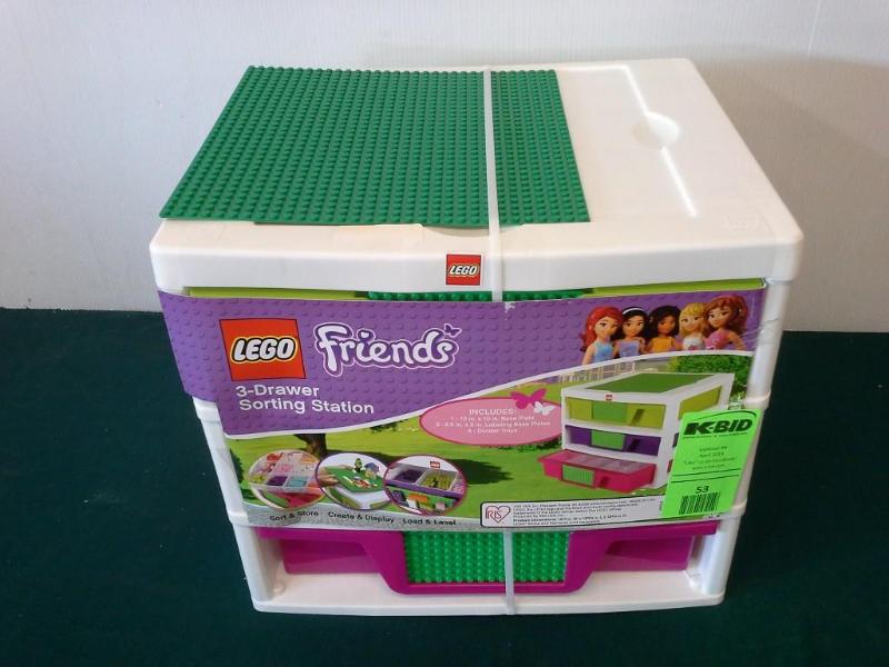 lot 53 image: Lego Friends 3-Drawer Sorting Stati...