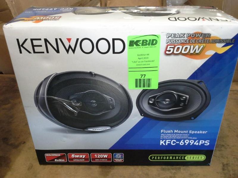lot 77 image: Kenwood 6x9 in. Flush Mount Speaker...