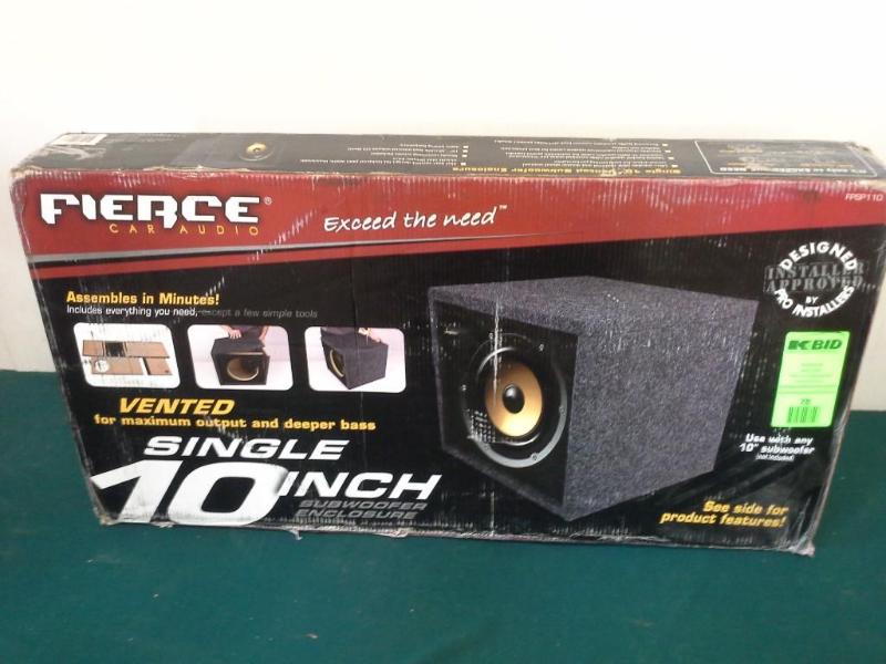 lot 78 image: Fierce Car Audio Single 10" Su...