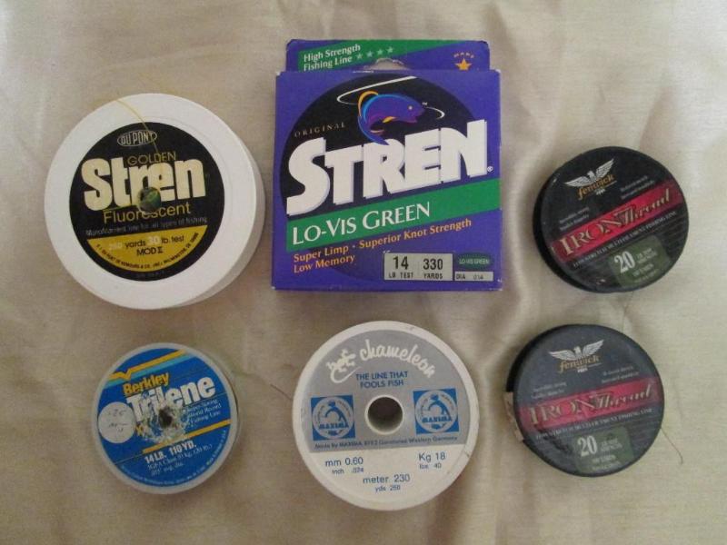 lot 64 image: 6 spools of fishing line in various...