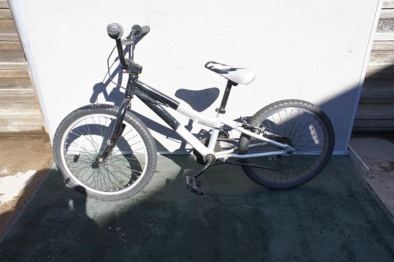 lot 24 image: Silver and Black Childs bike with 2...