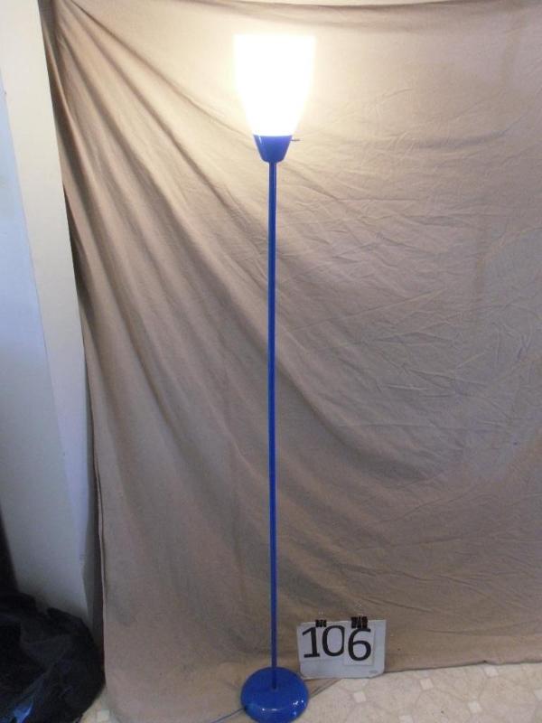 lot 106 image: Tall Blue Lamp. Tested and Works....