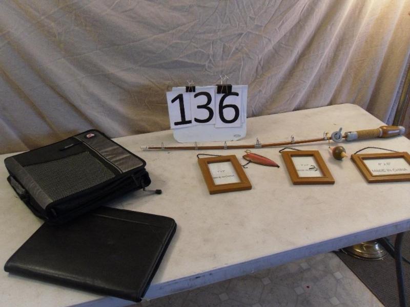 lot 136 image: Cute fishing rod picture frame setu...