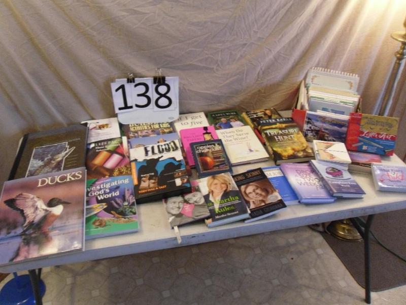 lot 138 image: Assorted greeting cards and books. ...