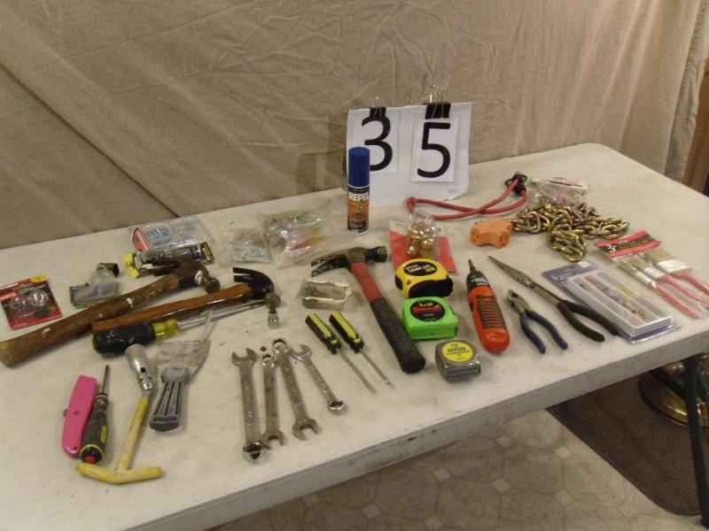 lot 35 image: Lot of Assorted Tools and Shop Supp...