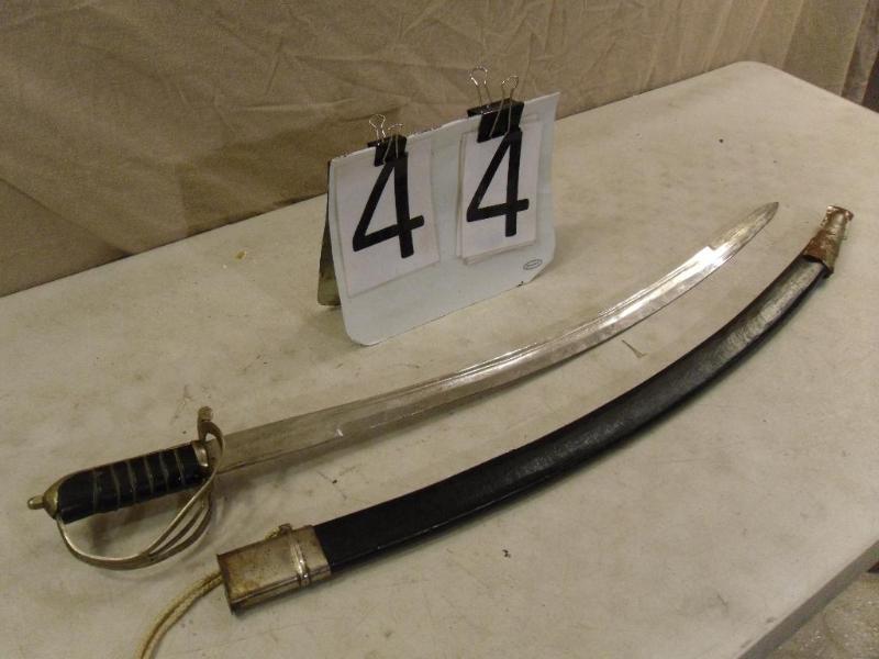 lot 44 image: Curved Sword Marked Made in India...