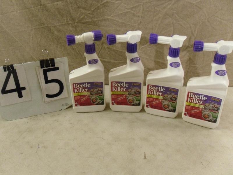 lot 45 image: 4 New Bottles of Bonide Beetle Kill...