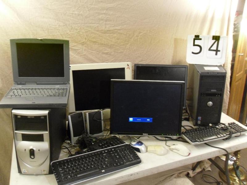 lot 54 image: 3 Dell Flat Screen Monitors, Gatewa...