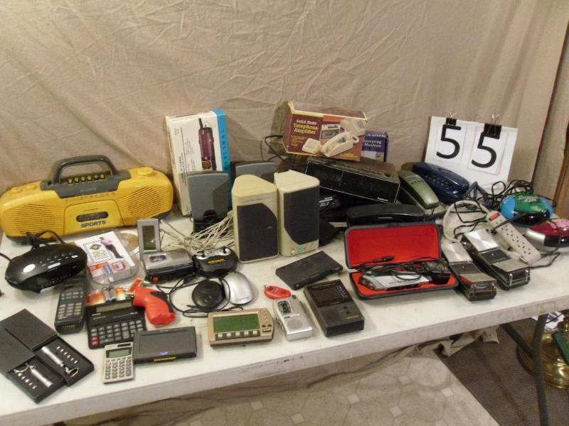 lot 55 image: Large Lot of Electronics.Telephones...