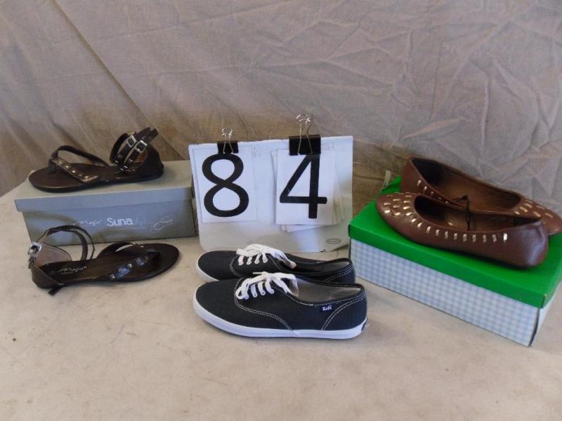 lot 84 image: 3 Pair of New WomensShoes. Keds Siz...
