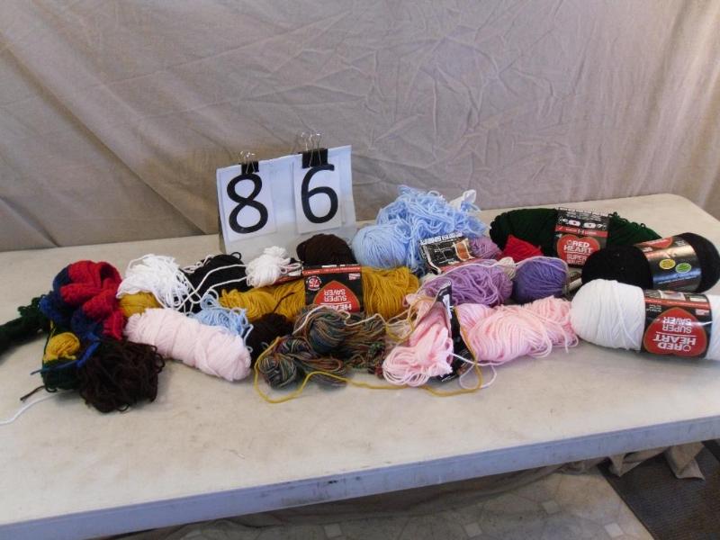 lot 86 image: Lot of Assorted Yarn. A couple new ...